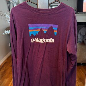Men's Large Purple Long Sleeve T-Shirt
